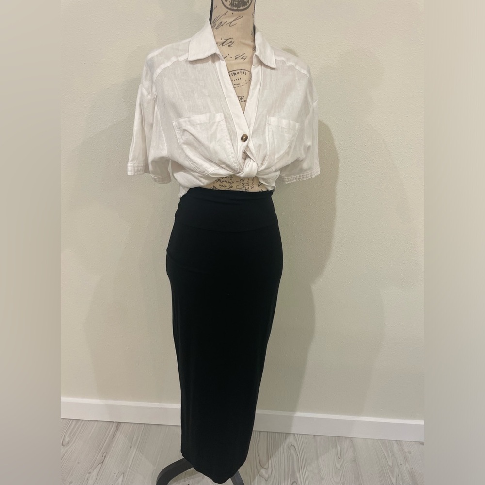 Eileen Fisher long black skirt SZ PP EUC 🥰